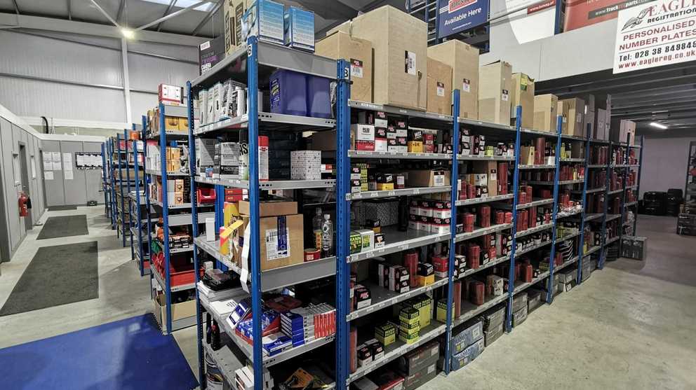 Shop floor with shelves